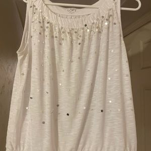 Loft sequined sleeveless top